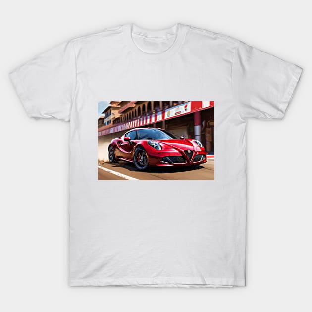 Alfa Romeo 4C T-Shirt by DeVerviers